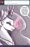  crown dialog dialogue english_text equine eyes_closed female feral friendship_is_magic horn horse john_joseco mammal monochrome my_little_pony panties pony princess_celestia_(mlp) signature solo text tumblr underwear 