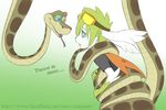  coiling coils craymin disney duo green_hair hair hypnosis jungle_book kaa_(jungle_book) legendary_pok&#233;mon male mind_control nintendo pok&#233;mon pok&eacute;mon reptile scalie shaymin snake video_games 