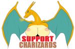  big_breasts blue_eyes breasts charizard dragon english_text eyelashes female fire flames huge_breasts invalid_color long_neck looking_at_viewer nintendo nipples orange_skin plain_background pok&#233;mon pok&eacute;mon smile smoke text transparent_background video_games wings zp92 