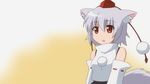  animal_ears animated animated_gif bare_shoulders collar d: detached_sleeves dragging hat howling imagining inubashiri_momiji leash moon o_o open_mouth red_eyes solo tail tail_wagging tapiko tokin_hat touhou white_legwear wolf wolf_ears wolf_tail 