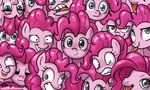  blue_eyes equine eyes_closed female feral friendship_is_magic fur group hair horse john_joseco looking_at_viewer mammal my_little_pony pink_fur pink_hair pink_theme pinkie_pie_(mlp) pony signature smile square_crossover tongue tongue_out worried 