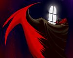  1boy artist_request castlevania dracula konami male male_focus red_eyes robe silhouette silver_hair solo vampire 