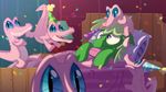  alligator artust:equestria-prevails bed bedroom blue_eyes crocodile equestria-prevails equine female friendship_is_magic fur green_fur group gummy gummy_(mlp) horse male mammal my_little_pony party_hat pillow pinkie_pie_(mlp) pony purple_eyes reptile scalie 