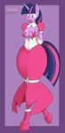  anthrofied armbinder ball_gag bdsm blush bondage boots bound breasts clothing dress equine female friendship_is_magic gag hair horn horse kloudmutt mammal multi-colored_hair my_little_pony pony purple_eyes solo standing twilight_sparkle_(mlp) unicorn 
