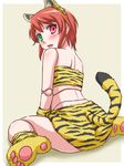  animal_ears animal_print doll_joints heterochromia kurai_(cry) revision rozen_maiden solo souseiseki tail tiger_print 