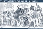  2012 belle_eve_(mlp) clothed clothing cutie_mark derpy_hooves_(mlp) dialog earbuds earmuffs english_text equine female feral friendship_is_magic fur_trim group hair hoodie horn john_joseco long_hair lyra_heartstrings_(mlp) male mammal monochrome my_little_pony open_mouth pegasus princess_cadance_(mlp) princess_luna_(mlp) royal_guard_(mlp) shining_armor_(mlp) shirt_logo signature text thestral tumblr twilight_sparkle_(mlp) two_tone_hair unicorn winged_unicorn wings 
