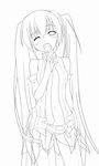  bad_id bad_pixiv_id blush breasts greyscale hatsune_miku hatsune_miku_(append) highres long_hair medium_breasts monochrome nanami_tama open_mouth solo very_long_hair vocaloid vocaloid_append yawning 