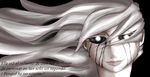  black_background black_blood black_eyes black_sclera bright_pupils crying floating_hair looking_at_viewer non-web_source original simple_background smile solo spanish white_hair white_pupils wind 