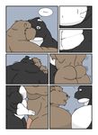  belly cetacean comic english_text erection fur gay growth gut hyper hyper_penis inflation kissing male mammal marine moobs muscles nude orca penis stupidgit text whale 