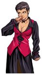  breasts cleavage earrings jewelry king_of_fighters large_breasts lowres nail_polish short_hair vice 