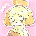  animal_crossing annyui artist_request blush canine character_request chibi dog doubutsu_no_mori female isabelle_(animal_crossing) mammal nintendo shizue_(animal_crossing) shizue_(doubutsu_no_mori) surprise unknown_artist video_games 