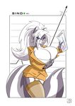  big_breasts breasts chloe_sinclaire claws cleavage clothed clothing diagram female fur grey_fur hair hi_res huge_breasts legwear lips long_hair looking_at_viewer mammal purple_eyes skirt skunk smile solo standing stockings thick_thighs thighs tight_clothing white_fur white_hair zaftigbunnypress 