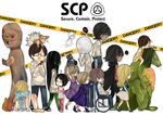  annotation_request black_hair blonde_hair blue_eyes blush cape carrying caution_tape character_request chibi dark_skin fox green_skin hair_over_eyes heart kumiho monster multiple_boys multiple_girls multiple_tails oxygen_mask piggyback scp-041 scp-053 scp-073 scp-076-2 scp-085 scp-096 scp-105 scp-131 scp-134 scp-173 scp-191 scp-239 scp-682 scp-811 scp-953 scp-999 scp_foundation seriko_(seo77000) sitting sitting_on_head sitting_on_person tail wheelchair 