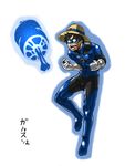  1boy black_hair blue blue_lantern cosplay dc_comics flying food green_lantern green_lantern_(series) hat male male_focus meat monkey_d_luffy one_piece solo straw_hat tongue transparent_background 