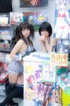  2girls asian bra breasts cleavage clerk highres iiniku_ushijima japan multiple_girls photo sexually_suggestive shop twintails underwear ushijima_iiniku 