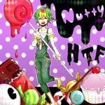  bar bicolored_eyes cake candy character chocolate cupcake food friends hair happy head lollipop male multi-colored name nutty object on pattern series sweets text text: tree 