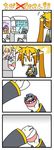  4koma akita_neru bear_tsukasa capsule capybara-san chibi comic gashapon hiiragi_tsukasa imagining kagamine_len kaito long_hair lucky_star minami_(colorful_palette) one_eye_closed silent_comic sweat vocaloid 