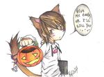  blush book death_note frown halloween hood hoodie pumpkin tail yagami_light 