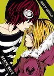  brown_hair cigarette death_note goggles hood hoodie lowres matt matt_(death_note) mello scar shueisha 