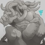  big_penis erection frenum_piercing genital_piercing goo_(disambiguation) greyscale huge_penis licantrox looking_at_viewer male monochrome monster muscular muscular_male nude penis penis_piercing piercing solo tentacles tongue tongue_out 