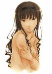  amagami bad_id bad_pixiv_id breast_hold breasts brown_hair covering hairband morishima_haruka nude revision solo suda_(yuunagi_enikki) 