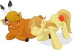  braeburn_(mlp) buffalo couple cutie_mark duo equine female feral friendship_is_magic horse little_strongheart_(mlp) male mammal my_little_pony pony pregnant 
