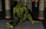  3d 5_toes abs balls biceps big_muscles big_penis cgi darkviper199027 digitigrade erection foot_focus green_skin hairy hindpaw horn human_feet humanoid male muscles nipples not_furry nude orc paws pecs penis pose precum sitting solo tattoo toes uncut 