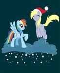  blonde_hair bounce bouncing bubble bubbles christmas christmas_hat cloud cutie_mark derpy_hooves_(mlp) duo equine eyes_closed female feral flying friendship_is_magic fur grey_fur hair happy hat holidays horse mammal multi-colored_hair my_little_pony outside pegasus pinkuh plain_background pony purple_eyes rainbow_dash_(mlp) rainbow_hair sky smile snow wings 