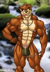  biceps bulge clothed clothing loincloth looking_at_viewer looney_tunes male mammal marsupial muscles necklace pecs pose rocket rocket_(artist) skimpy solo tasmanian_devil tasmanian_devil_(looney_tunes) tongue tongue_out warner_brothers 