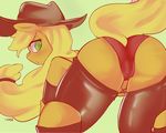  2012 applejack_(mlp) blush butt equine female friendship_is_magic hat horse looking_at_viewer lumo my_little_pony panties pony solo underwear 