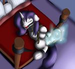  adnarai ball_gag bed bound collar colored dildo drooling equine eyes_closed female feral friendship_is_magic fur gag hair horn horse lying magic mammal my_little_pony on_back pillow pony purple_hair pussy rarity_(mlp) restrained saliva sex_toy solo spread_legs spreading unicorn white_fur 