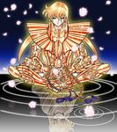  armor blonde_hair eyes_closed illustration kurumada_masami saint_seiya virgo_shaka water 