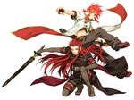  asch holding holding_sword holding_weapon left-handed luke_fon_fabre male_focus multiple_boys osamu_(jagabata) revision surcoat sword tales_of_(series) tales_of_the_abyss weapon white_background 