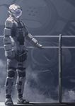  bodysuit gloves helmet highres mecha original pilot_suit revision science_fiction solo spacesuit standing tatsuwo 