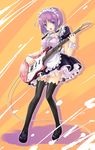  guitar highres instrument maid miniskirt nagisa_honoka original skirt solo thighhighs zettai_ryouiki 