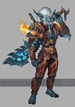  armor blue_skin grey_background hair male plain_background sword troll tusk video_games warcraft weapon white_hair world_of_warcraft 