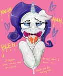  &lt;3 ahegao blush cross-eyed crying cum cum_in_mouth cum_inside cum_on_face cum_on_tongue daqulith english_text equine female feral friendship_is_magic fucked_silly fur hair horn horse mammal messy my_little_pony pony purple_hair rarity_(mlp) saliva solo tears text tongue tongue_out unicorn violet_hair white_fur 