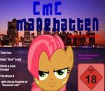  2012 babs_seed_(mlp) brown_fur english_text equine female freckles friendship_is_magic fur green_eyes hair horse looking_at_viewer mammal my_little_pony new_york photo_background pony skyline smile solo text two_tone_hair unknown_artist 