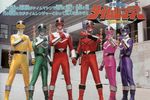  helmet mirai_sentai_timeranger multiple_boys multiple_girls sentai super_sentai text 