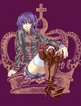  1girl boots d.gray-man high_heel_boots high_heels lenalee_lee purple_eyes twintails 