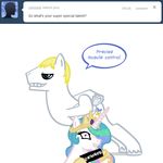  animated blonde_hair blue_eyes censored crown cutie_mark dialog dialogue duo english_text equine female feral friendship_is_magic grin hair horse male mammal my_little_pony pony princess princess_celestia_(mlp) purple_eyes royalty songoharotto text tumblr 
