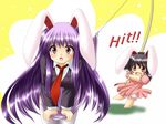  animal_ears assisted_exposure bloomers bunny_ears fishing_rod holding holding_fishing_rod implied_pantyshot inaba_tewi kagura_chitose multiple_girls reisen_udongein_inaba touhou underwear 