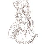  anonymous_drawfag bloomers bow detached_sleeves hair_bow hair_tubes hakurei_reimu highres long_hair midriff monochrome sketch solo touhou underwear 