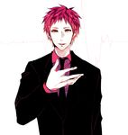  akashi_seijuurou artist_request formal kuroko_no_basket kuroko_no_basuke male male_focus red_hair short_hair suit 