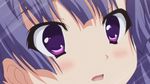  animated animated_gif blue_hair bouncing_breasts breasts hoshizora_e_kakaru_hashi japanese_clothes kimono koumoto_madoka purple_eyes table_tennis 