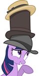  cupcakescankill equine female feral friendship_is_magic hair hat hats horse mammal my_little_pony pink_hair pony purple_eyes purple_hair solo top_hat twilight_sparkle_(mlp) two_tone_hair 