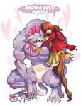  anthro big_bad_wolf canine doll duo english_text female hearts human little_red_riding_hood love mammal mirkand89 muscles text wolf 