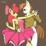  anthrofied apple_bloom_(mlp) duo equine featherweight_(mlp) female friendship_is_magic horse kloudmutt mammal my_little_pony pony 