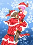  alisa_boskonovich christmas gloves hat highres lars_alexandersson namco santa_costume santa_hat snow stackup tekken thighhighs 