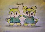  blonde_fur chipettes chipmunk cute eleanor_miller female male mammal pigtails rodent theodore_seville 